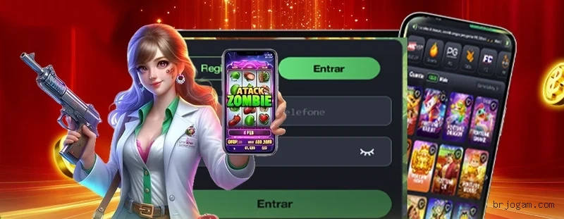 Imagem promocional da Brjoga.com mostrando a plataforma e suas vantagens